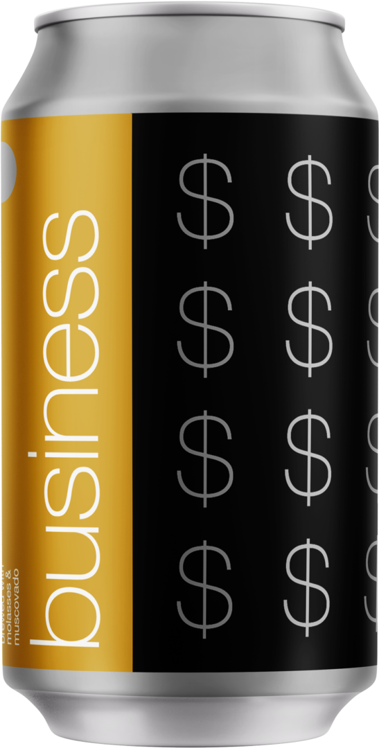 Business Black, Gold and Silver can label