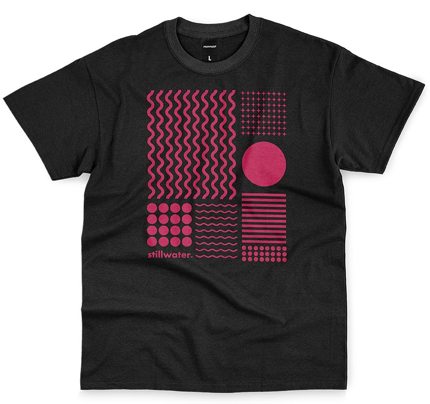 stillwater® grid t-shirt in black