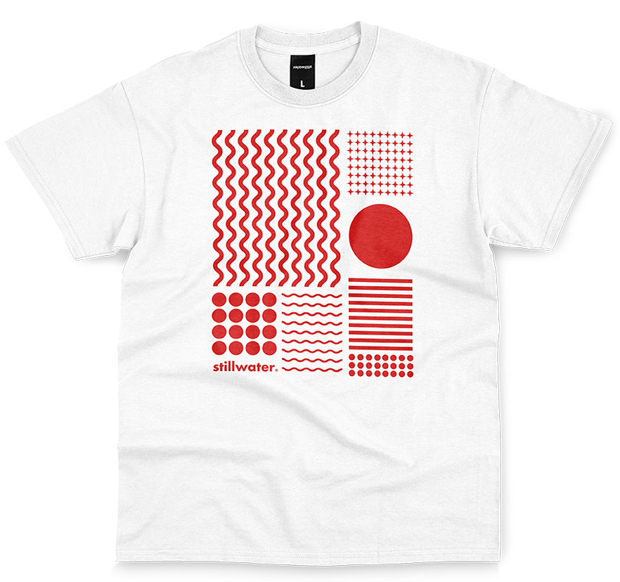stillwater® grid t-shirt in white