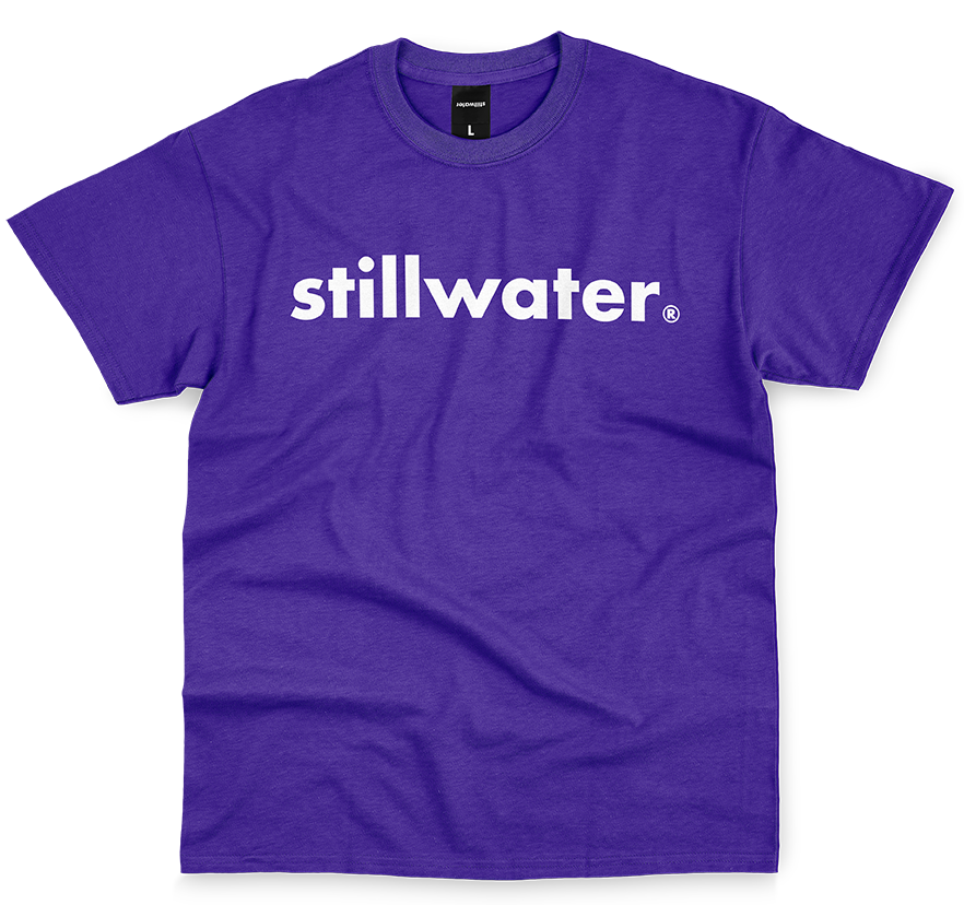 stillwater® logo t-shirt in purple